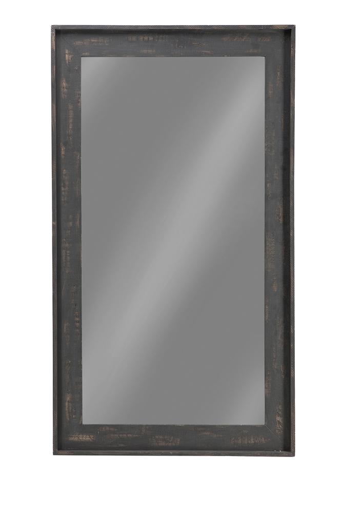 coaster Cragen 47 x 83 Inch Wood Frame Floor Mirror Brown