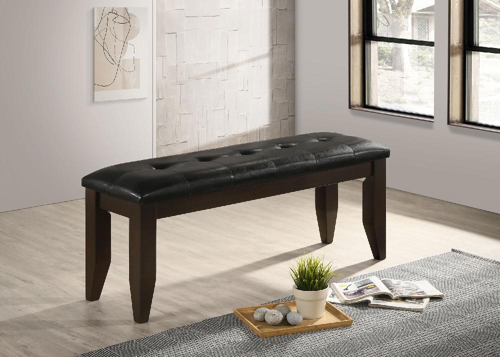 Coaster Dalila Leatherette Upholstered Wood Dining Bench Cappuccino