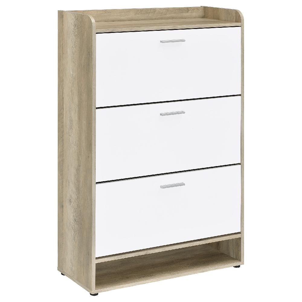 coaster Denia 3-tier Engineered Wood Shoe Cabinet White