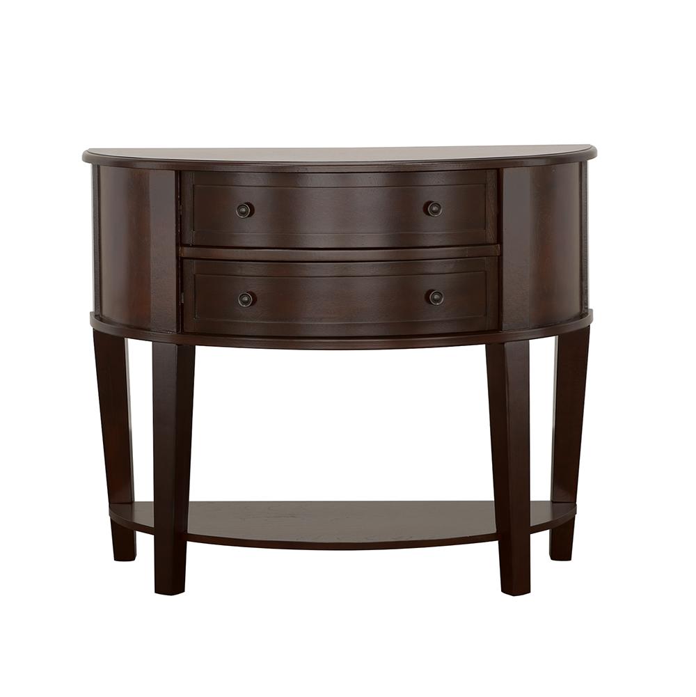 Coaster Diane 2-drawer Demilune Entryway Console Table Cappuccino