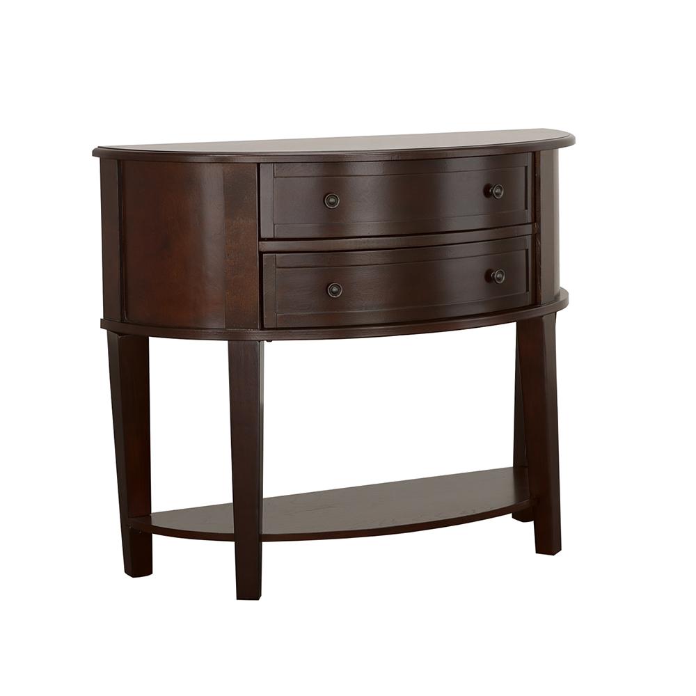 coaster Diane 2-drawer Demilune Entryway Console Table Cappuccino