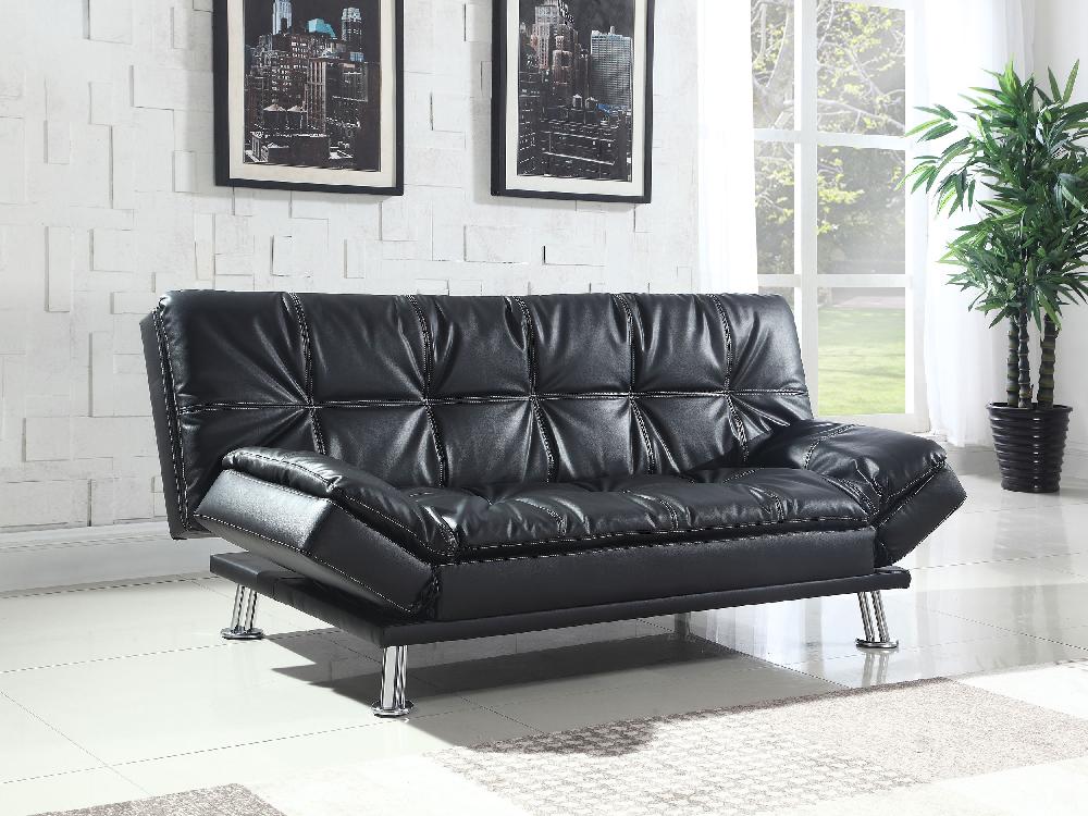 Coaster Dilleston Upholstered Tufted Convertible Sofa Bed Black
