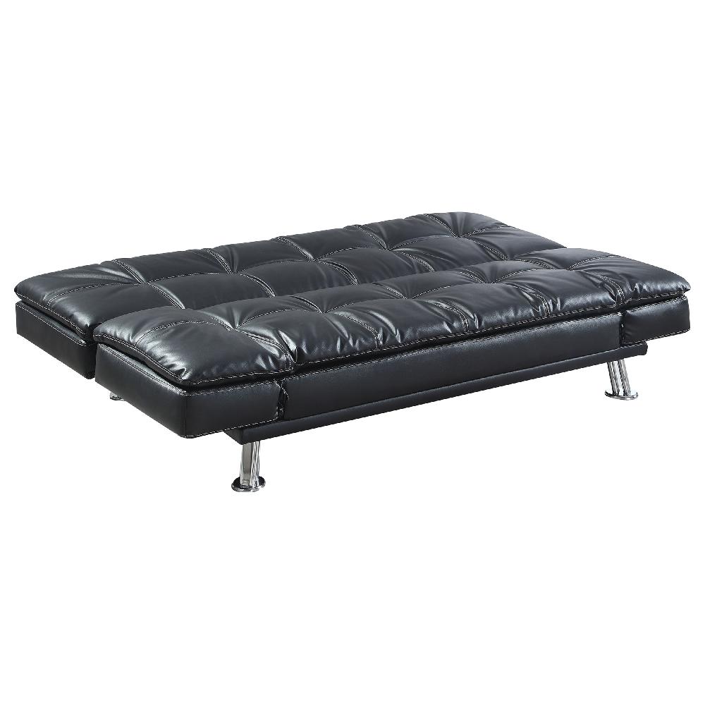 Coaster Dilleston Upholstered Tufted Convertible Sofa Bed Black