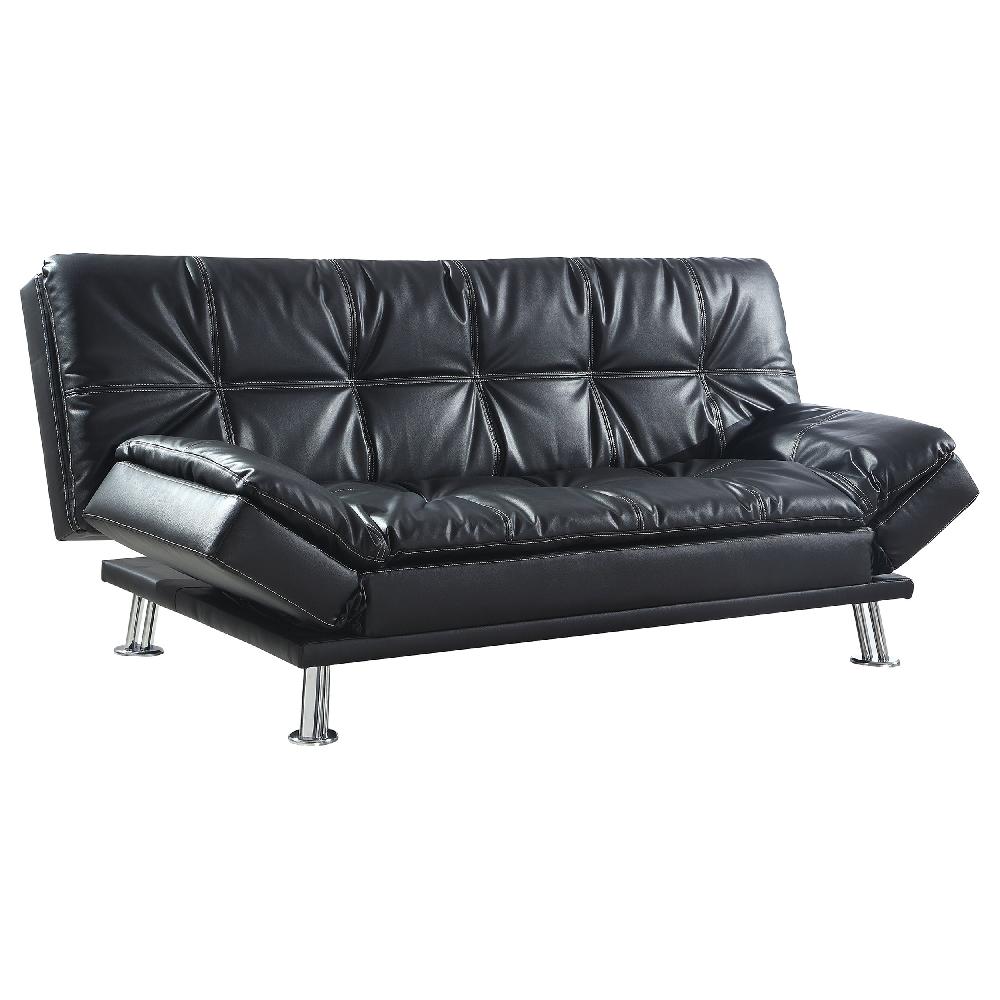 coaster Dilleston Upholstered Tufted Convertible Sofa Bed Black