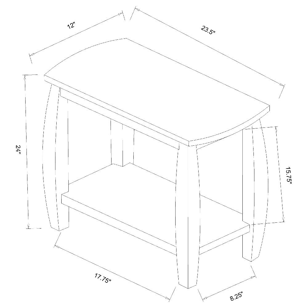 Coaster Dixon 1-shelf Rectangular Wood Side Table Cappuccino