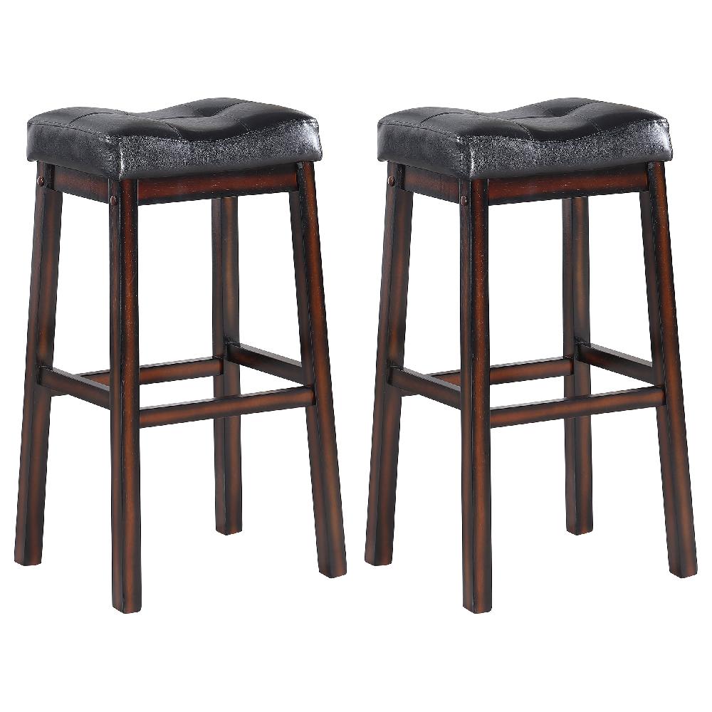coaster Donald Upholstered Bar Stool Cappuccino (Set of 2)