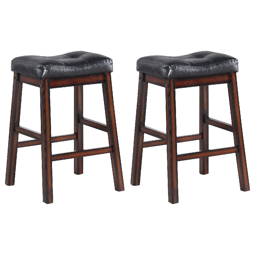 coaster Donald Upholstered Counter Stool Cappuccino (Set of 2)