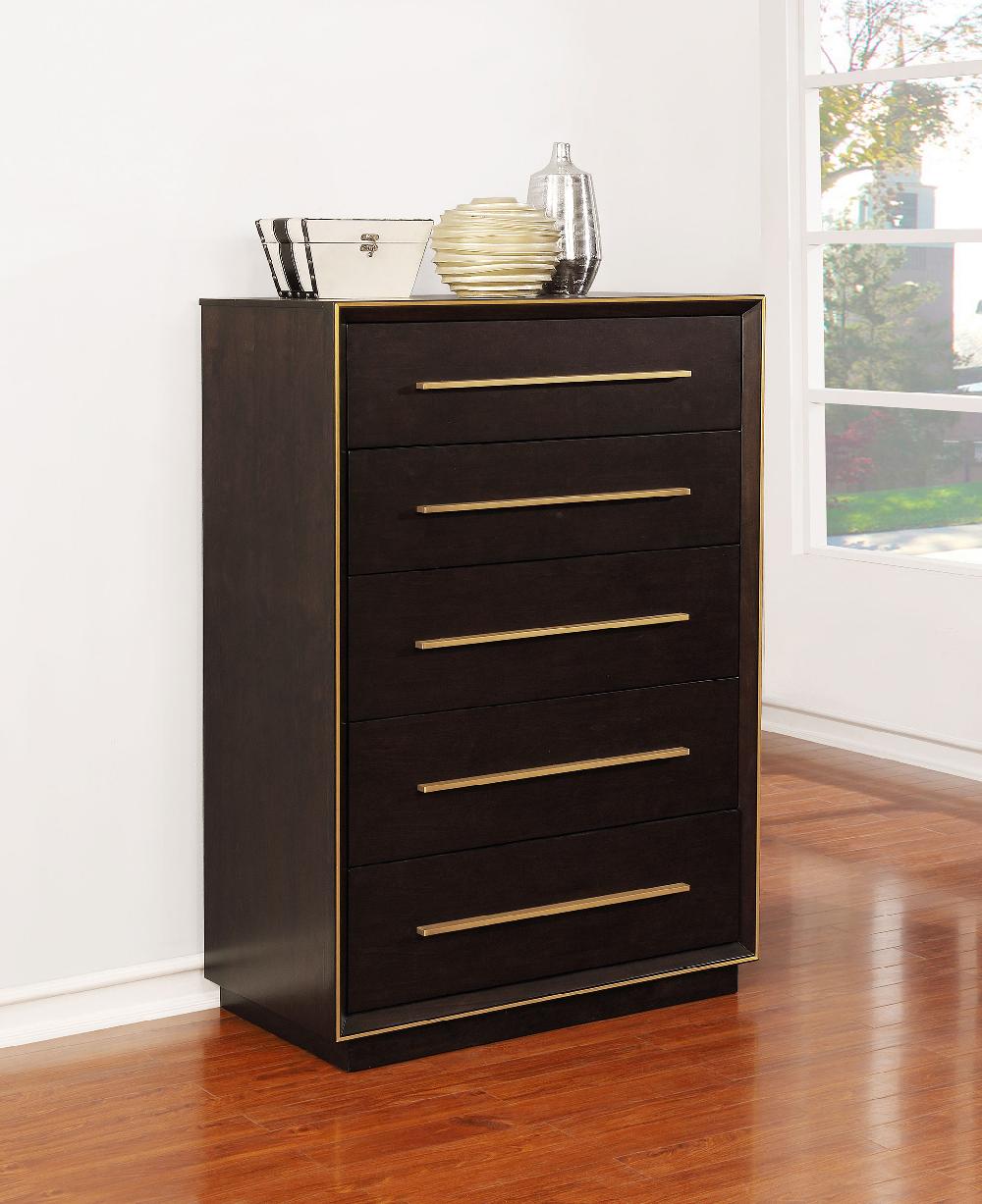 Coaster Durango 5-drawer Bedroom Chest Smoked Peppercorn