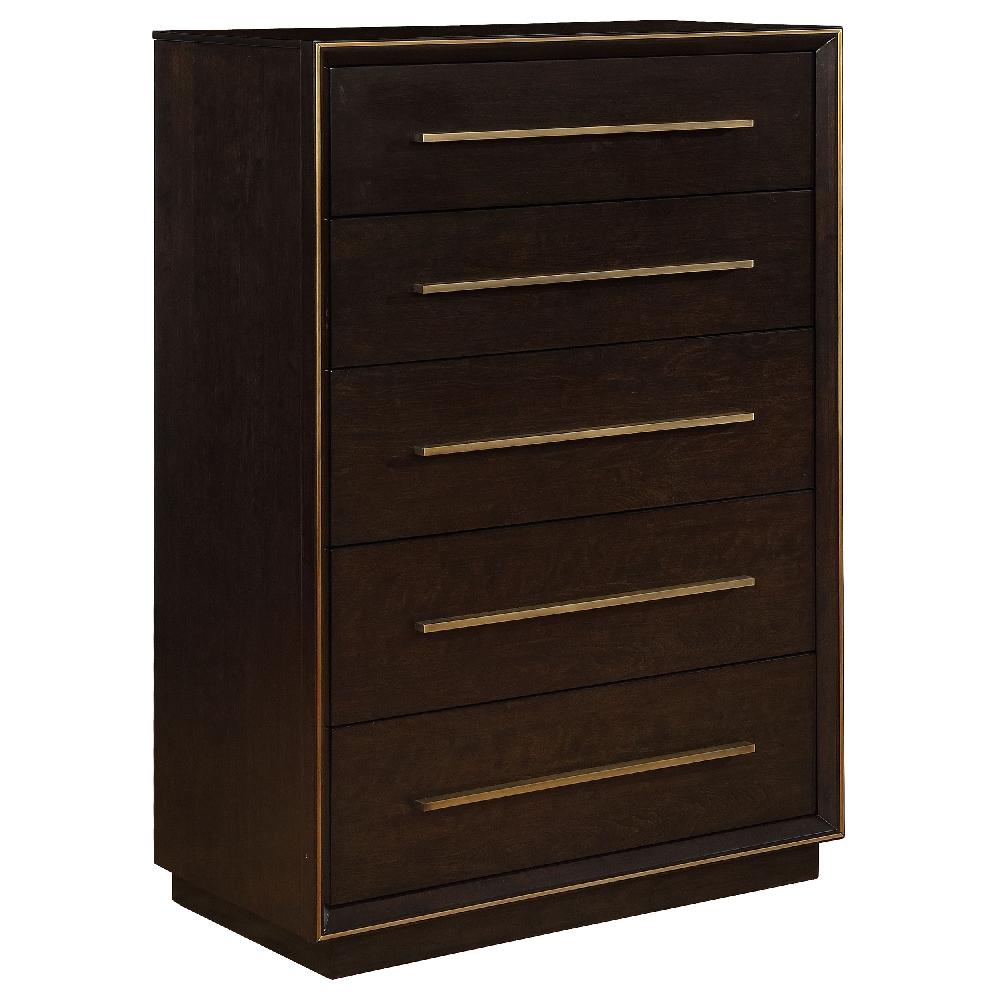 coaster Durango 5-drawer Bedroom Chest Smoked Peppercorn