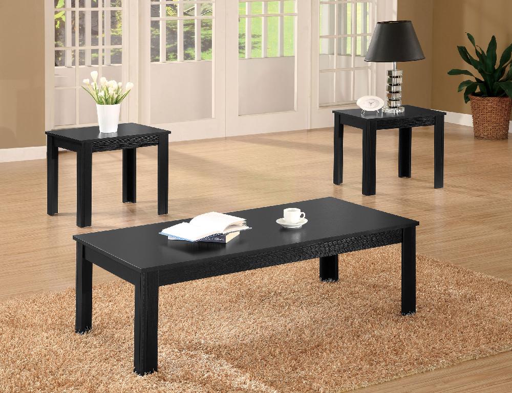 coaster Elias 3-piece Engineered Wood Coffee Table Set Black
