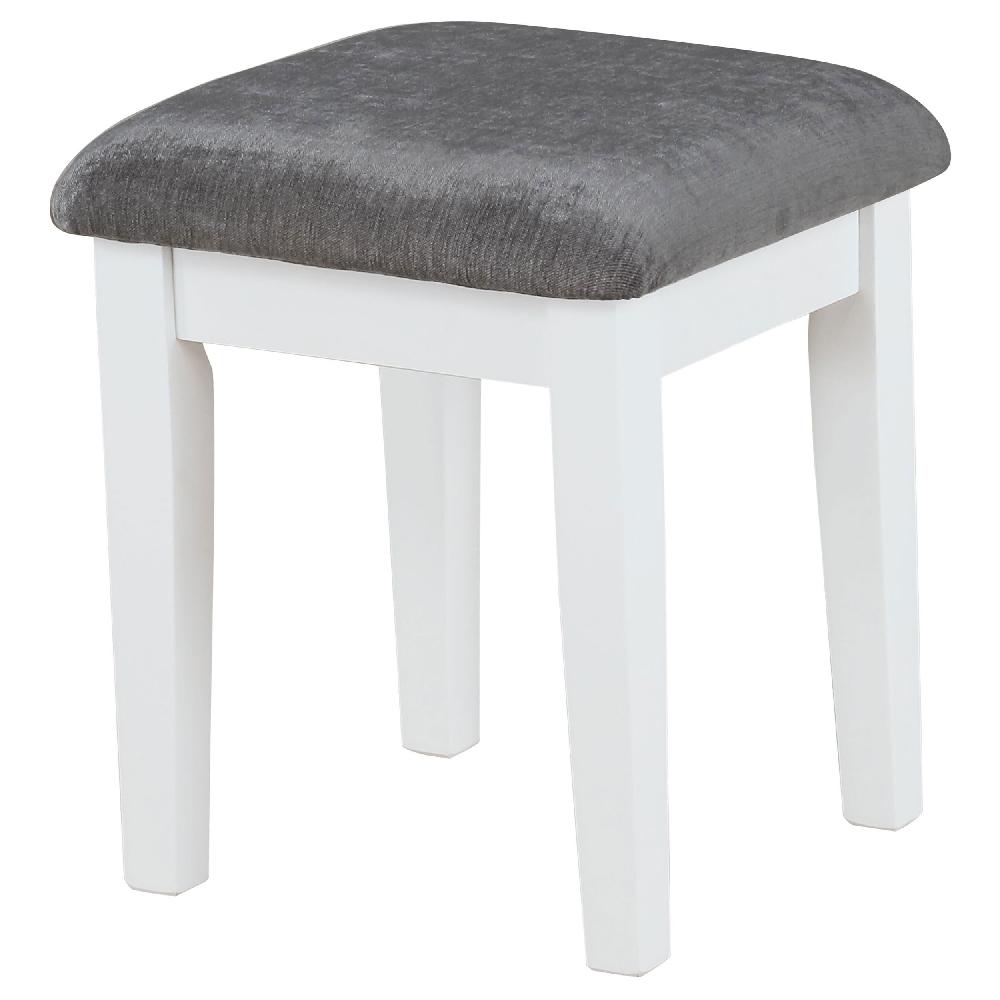 Coaster Elijah Vanity Set With Lighting & Stool White And Dark Grey