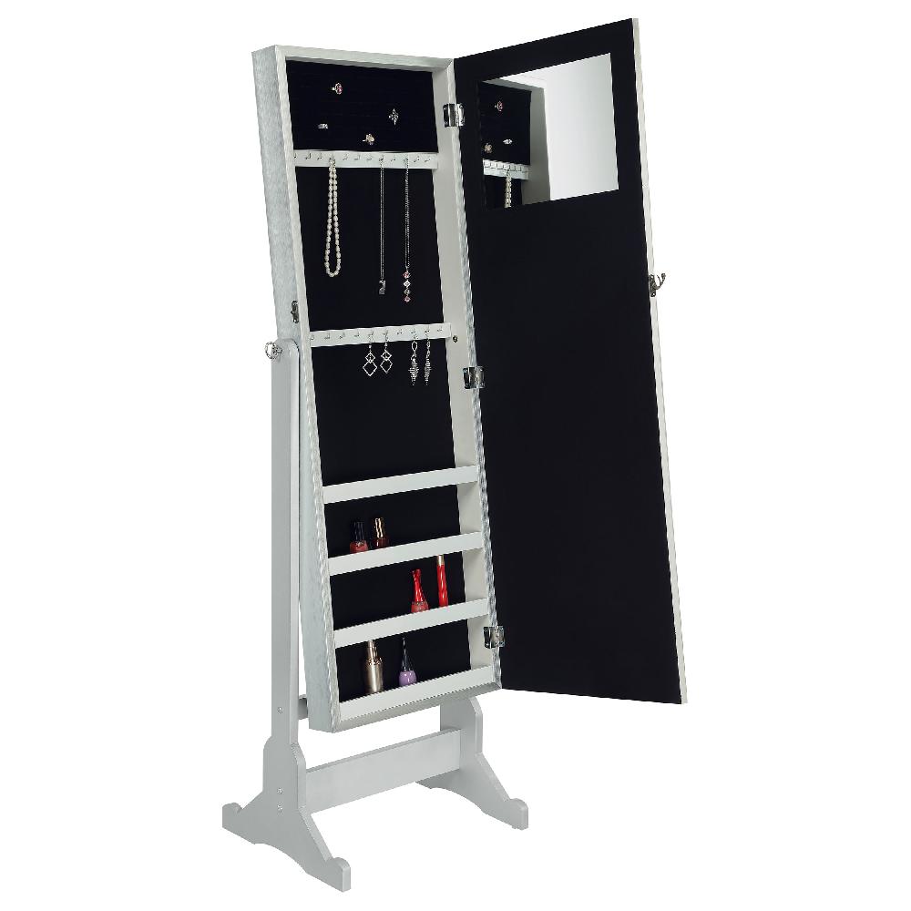 Coaster Elle Cheval Mirror With Jewelry Storage Silver