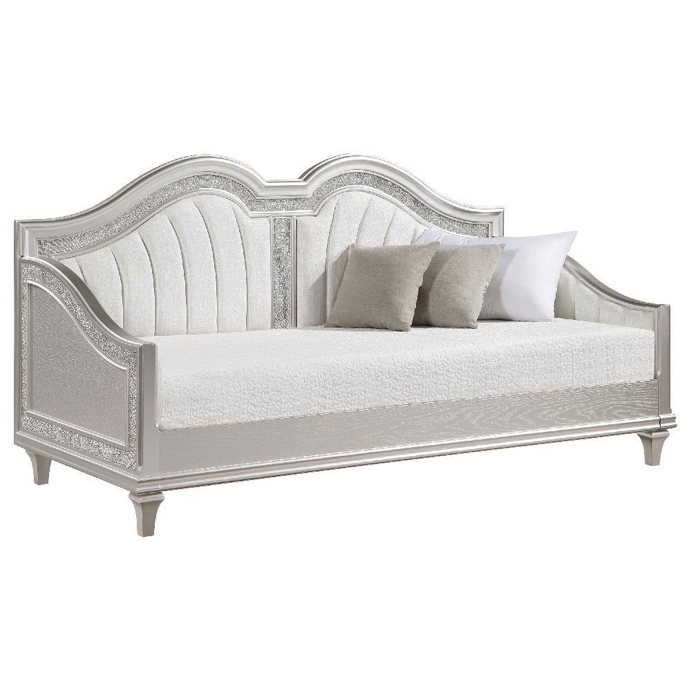 Coaster Evangeline Upholstered Twin Daybed Silver Oak
