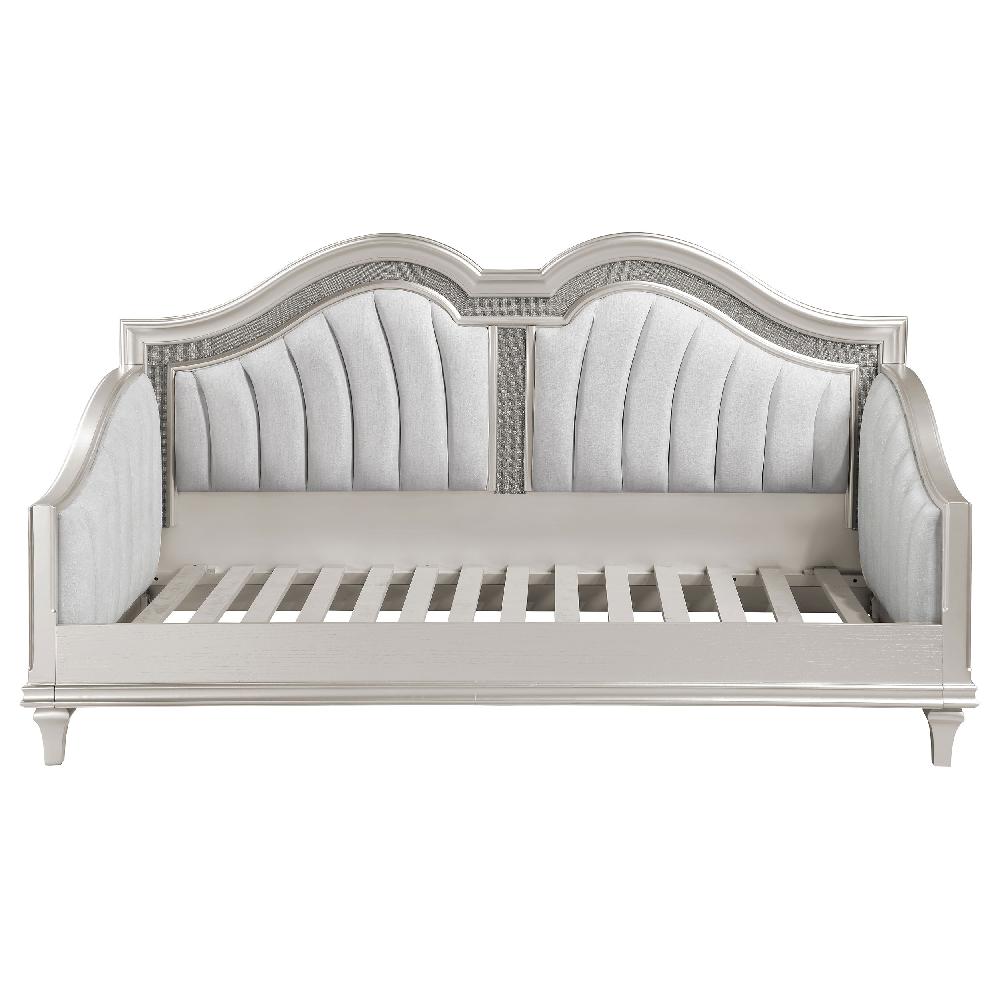 Coaster Evangeline Upholstered Twin Daybed Silver Oak