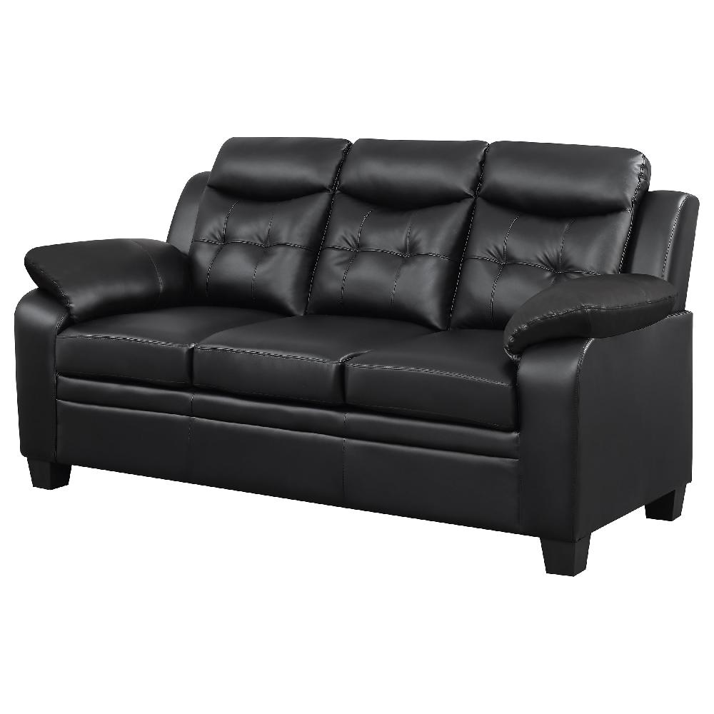 Coaster Finley Upholstered Padded Arm Tufted Sofa Black