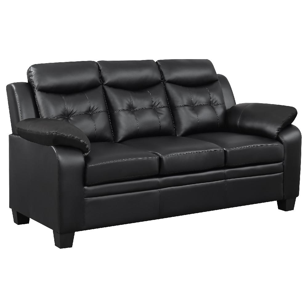 coaster Finley Upholstered Padded Arm Tufted Sofa Black