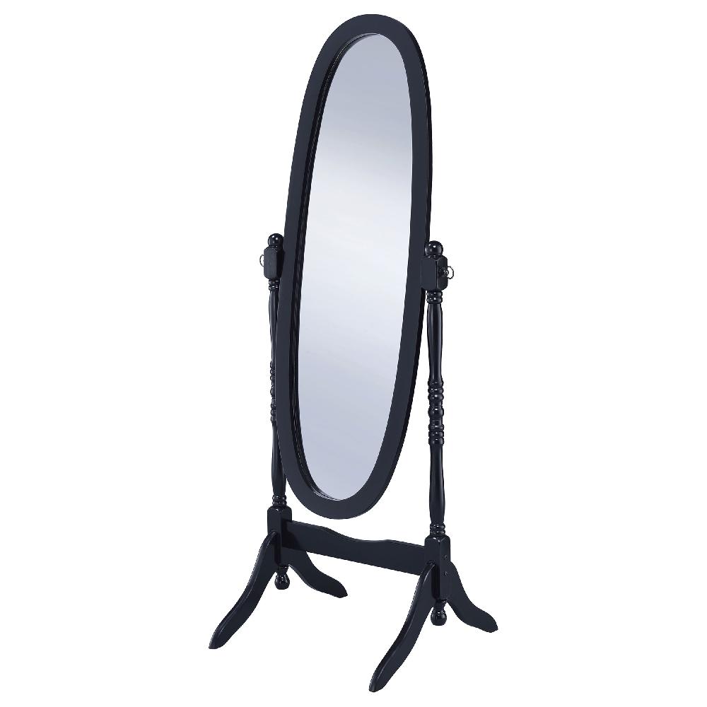 Coaster Foyet Wood Adjustable Full Length Cheval Mirror Black