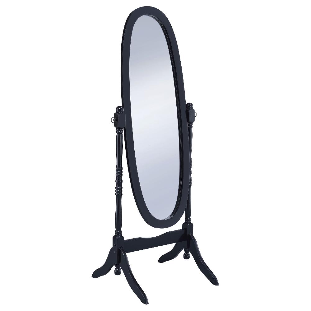 coaster Foyet Wood Adjustable Full Length Cheval Mirror Black