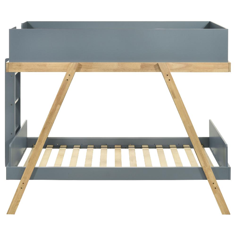 Coaster Frankie Wood Twin Over Twin Bunk Bed Blue And Natural
