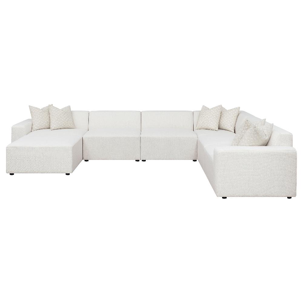 Coaster Freddie 7-piece Upholstered Modular Sectional Sofa Pearl