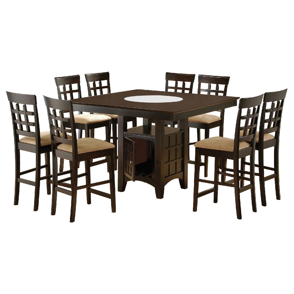 Coaster Gabriel 9-piece Square Counter Height Dining Set Cappuccino