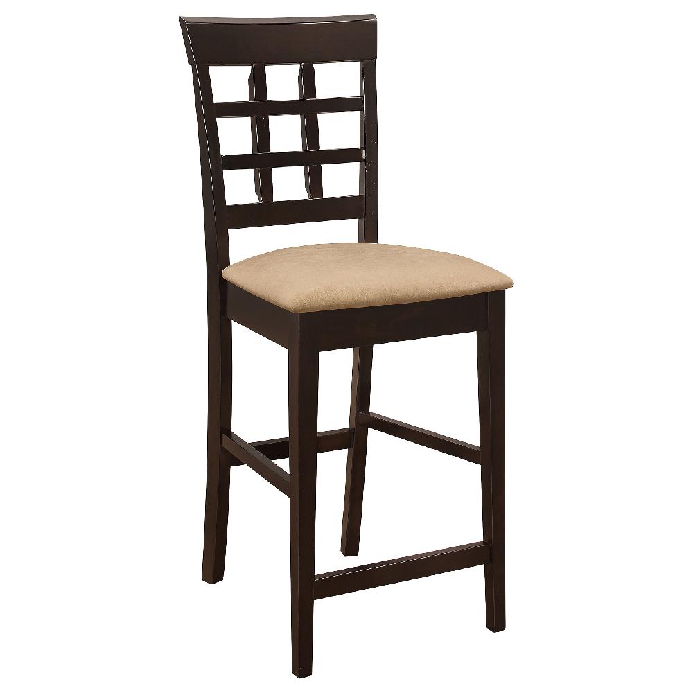 Coaster Gabriel Lattice Back Counter Chair Cappuccino (Set Of 2)