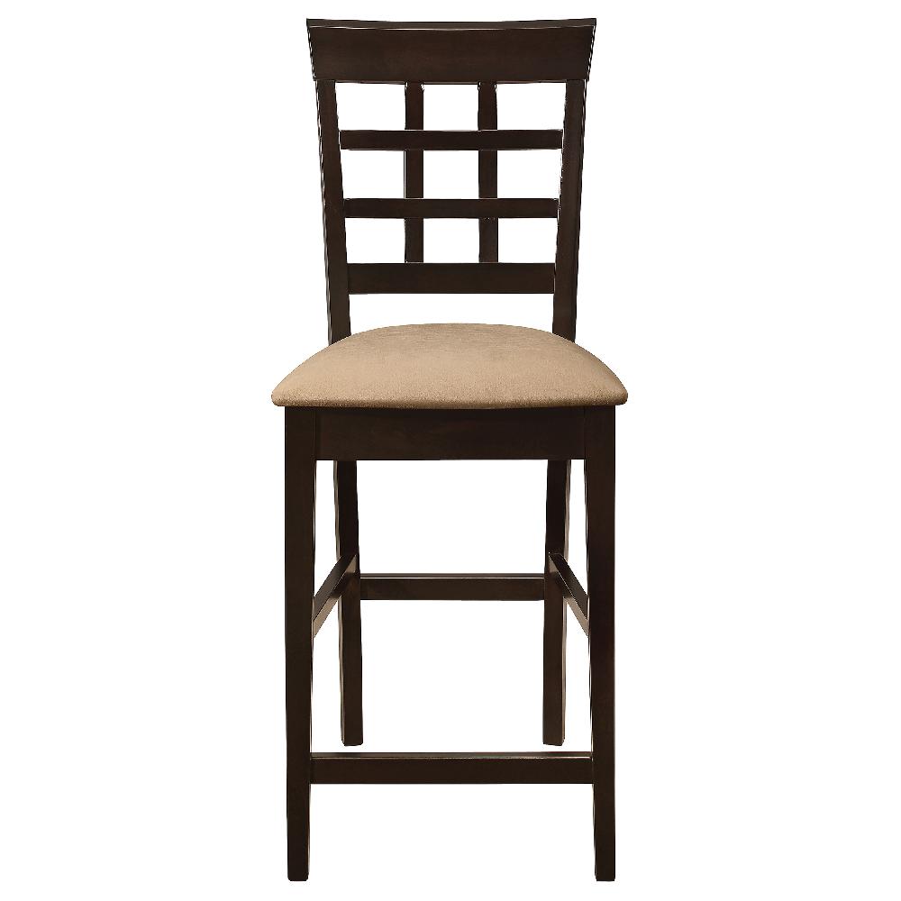Coaster Gabriel Lattice Back Counter Chair Cappuccino (Set Of 2)