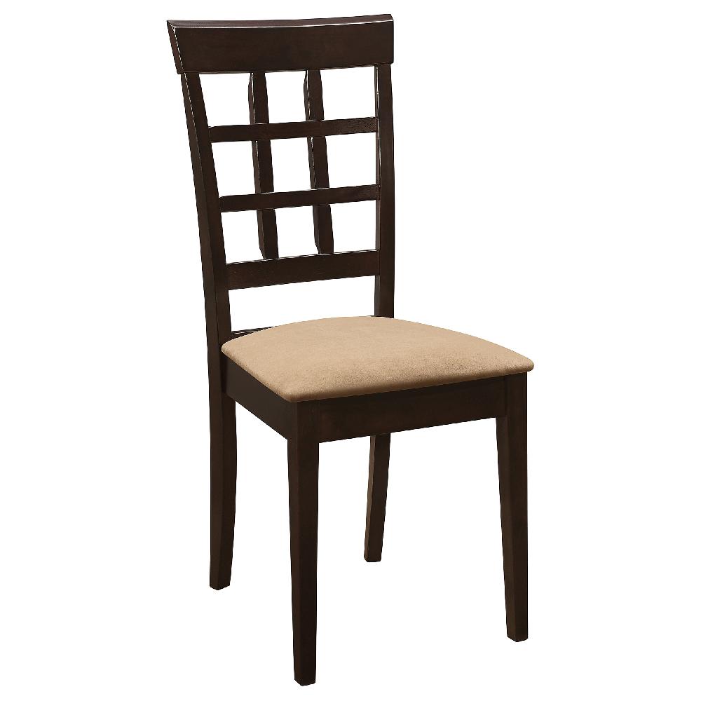 Coaster Gabriel Lattice Back Dining Side Chair Cappuccino (Set Of 2)