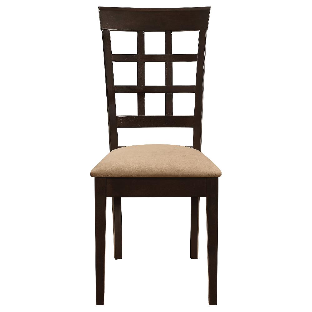 Coaster Gabriel Lattice Back Dining Side Chair Cappuccino (Set Of 2)