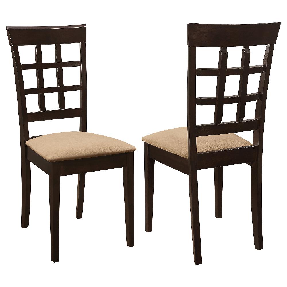 coaster Gabriel Lattice Back Dining Side Chair Cappuccino (Set of 2)