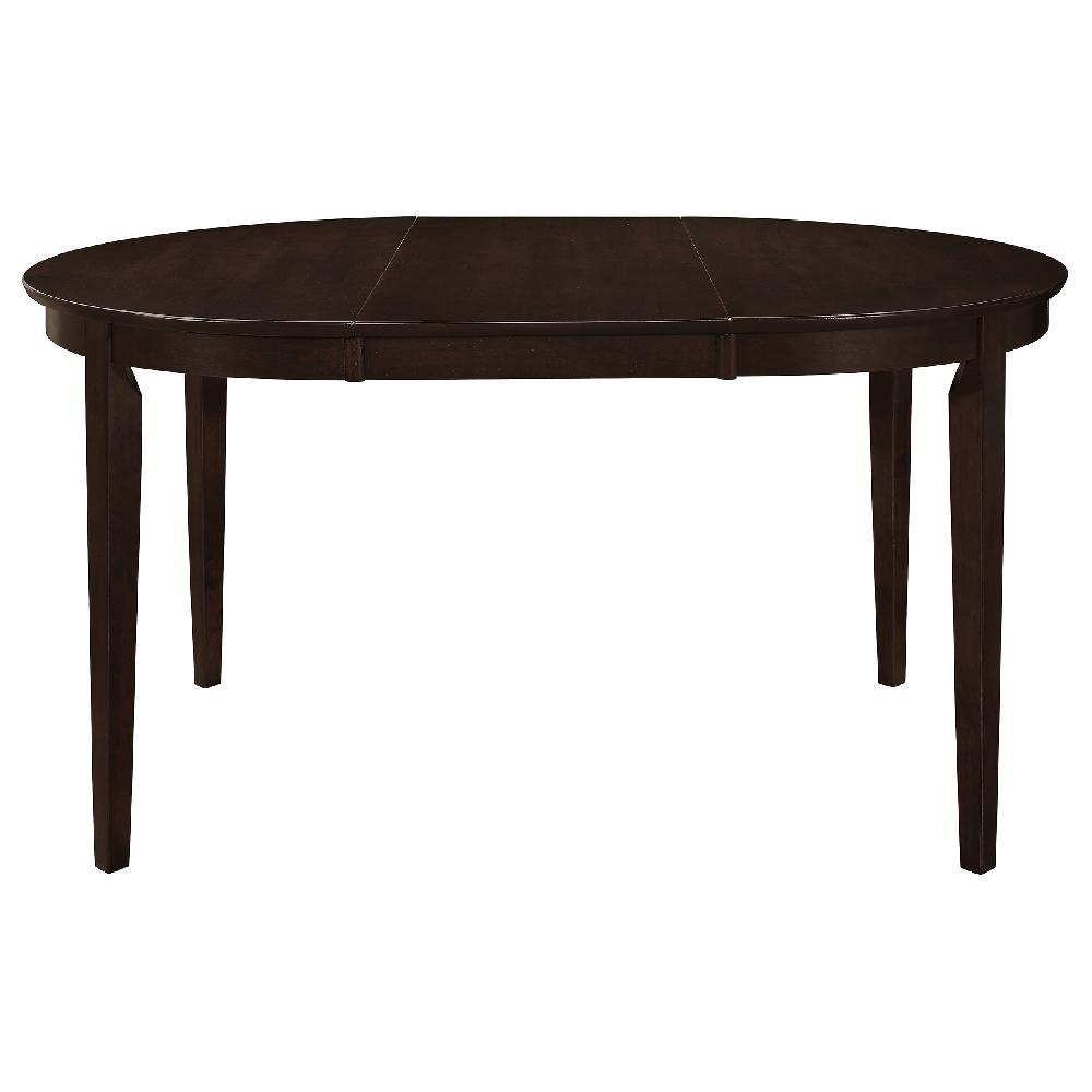 Coaster Gabriel Oval 60-inch Extension Leaf Dining Table Cappuccino
