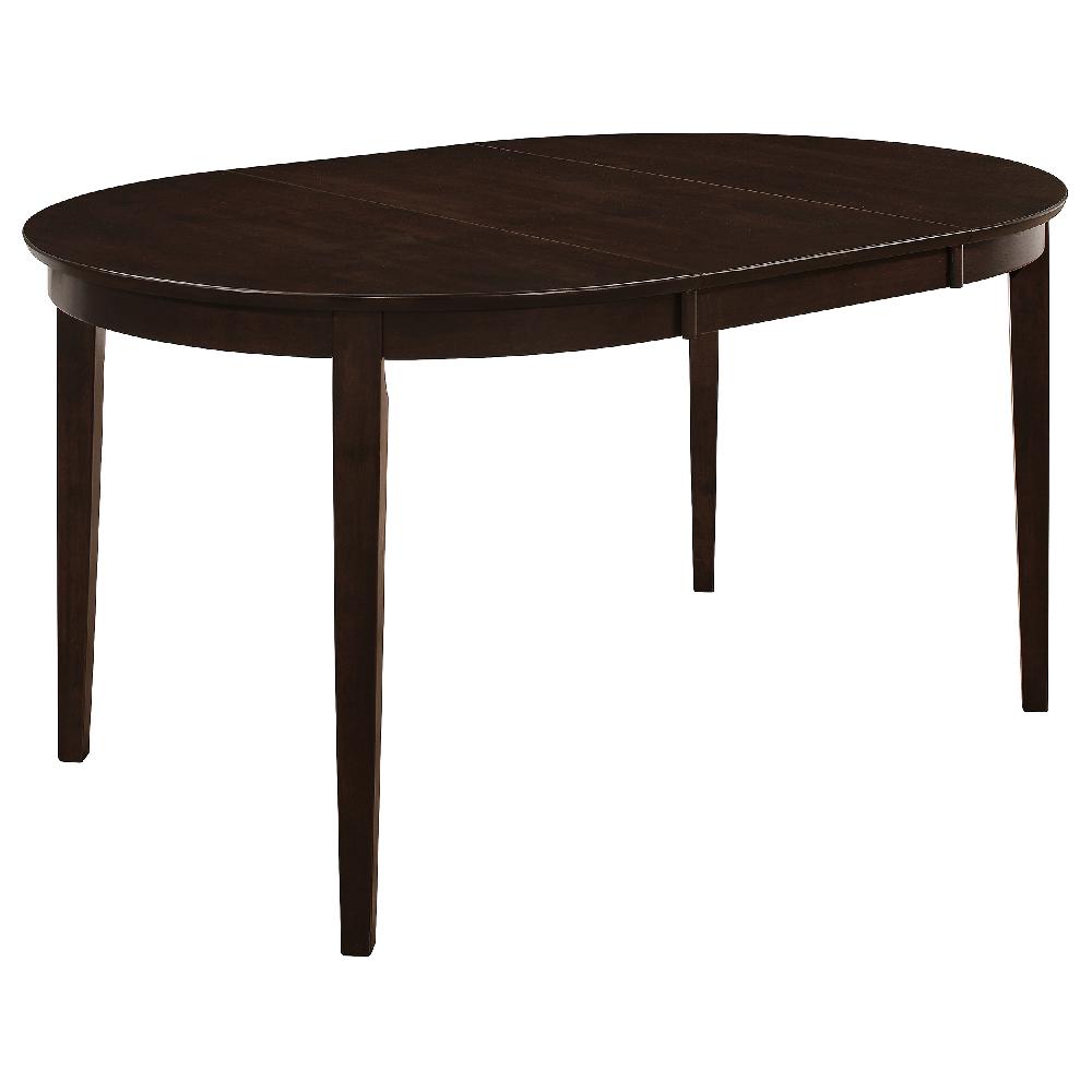 coaster Gabriel Oval 60-inch Extension Leaf Dining Table Cappuccino