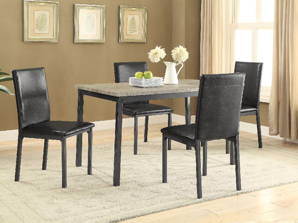 coaster Garza 5-piece Rectangular Dining Table Set Black
