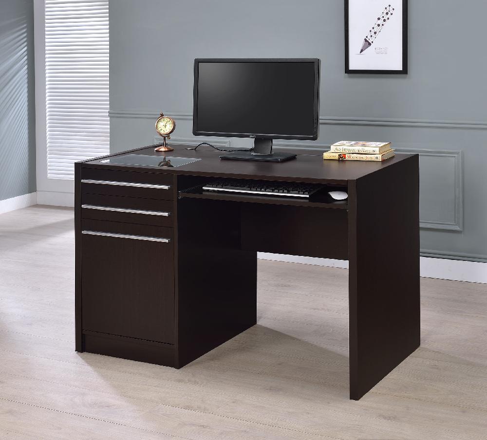 Coaster Halston 47-inch 2-drawer Office Desk With Cabinet Cappuccino