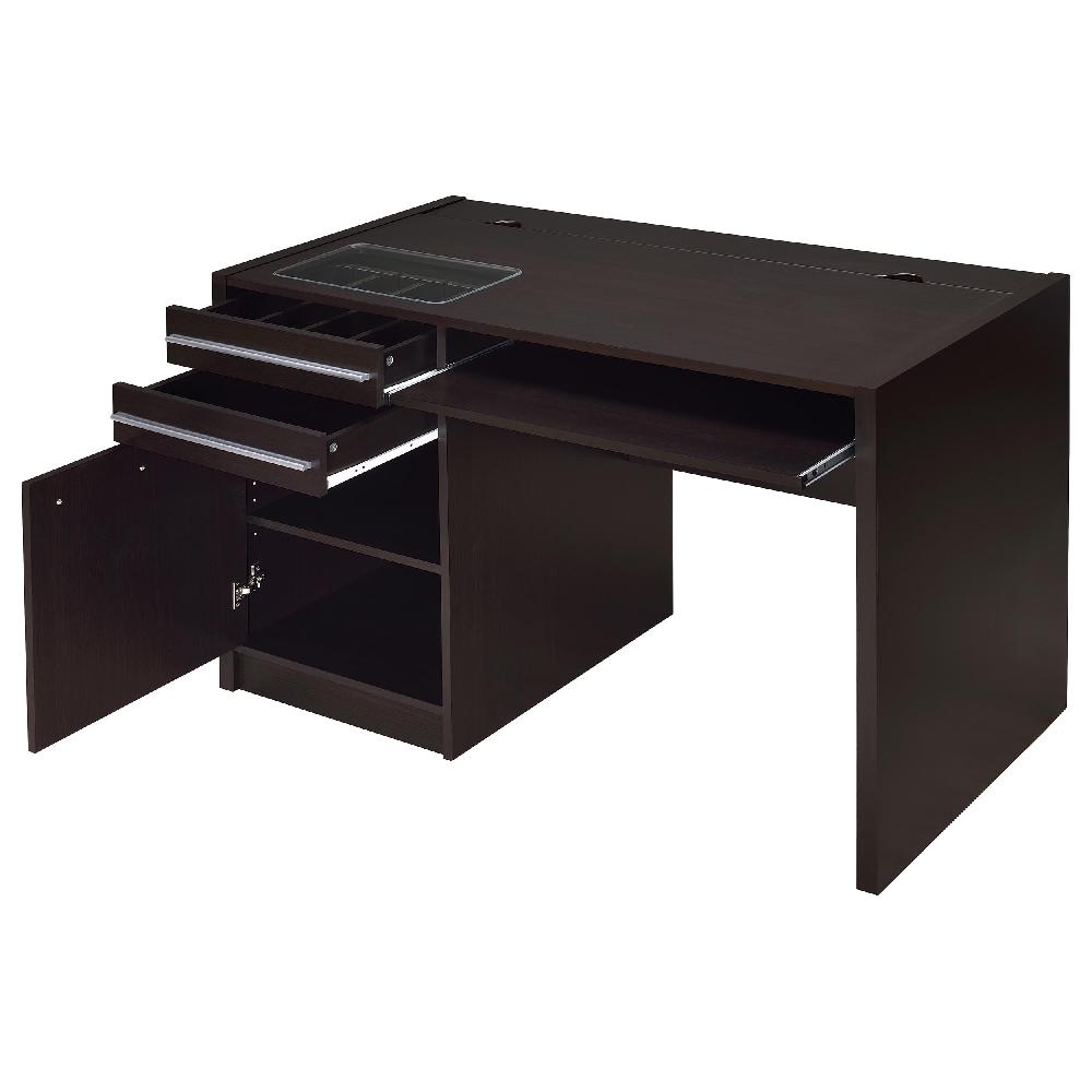 Coaster Halston 47-inch 2-drawer Office Desk With Cabinet Cappuccino