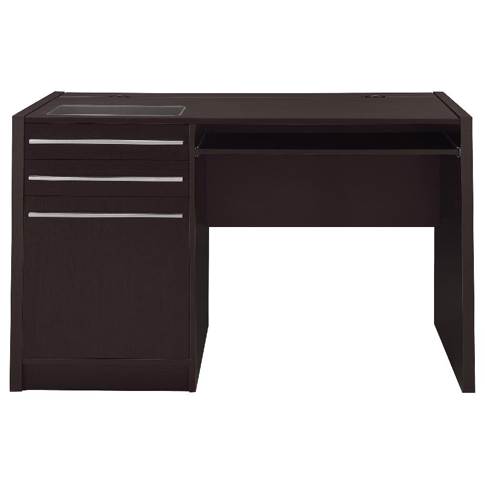 Coaster Halston 47-inch 2-drawer Office Desk With Cabinet Cappuccino