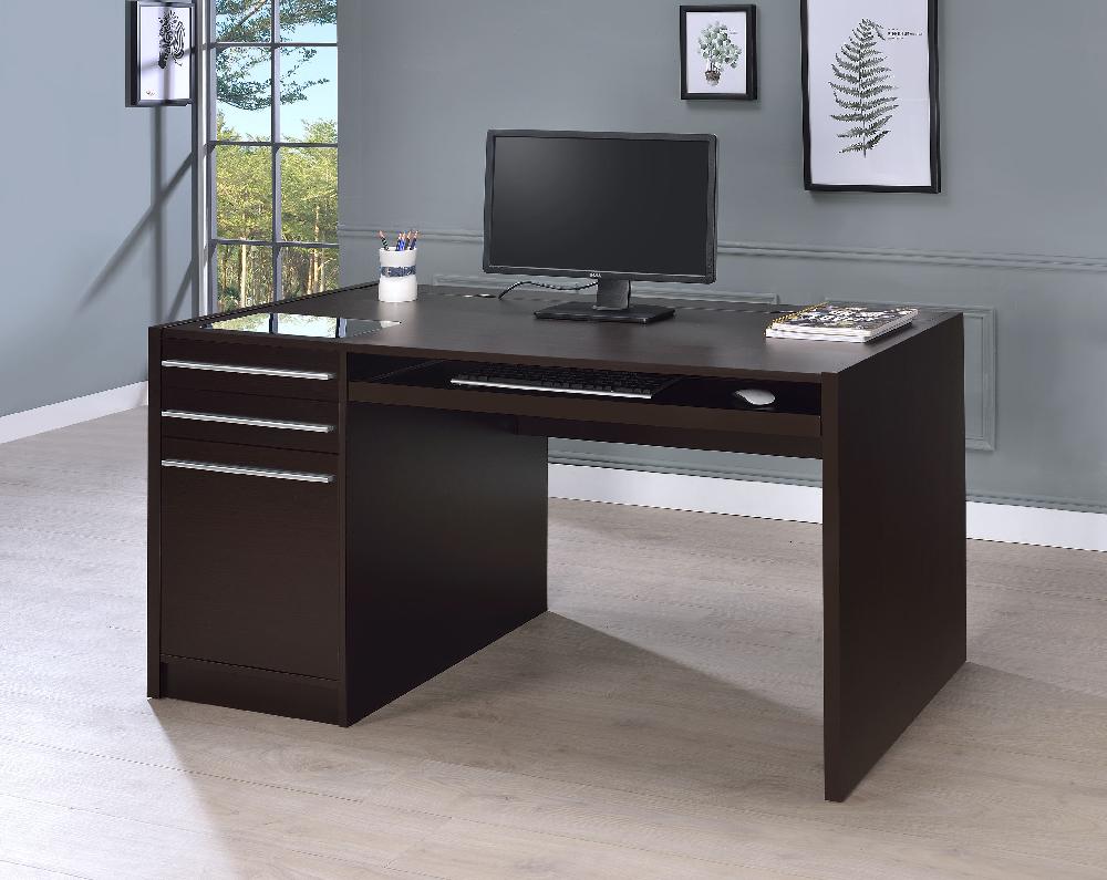 Coaster Halston 60-inch 3-drawer Office Computer Desk Cappuccino