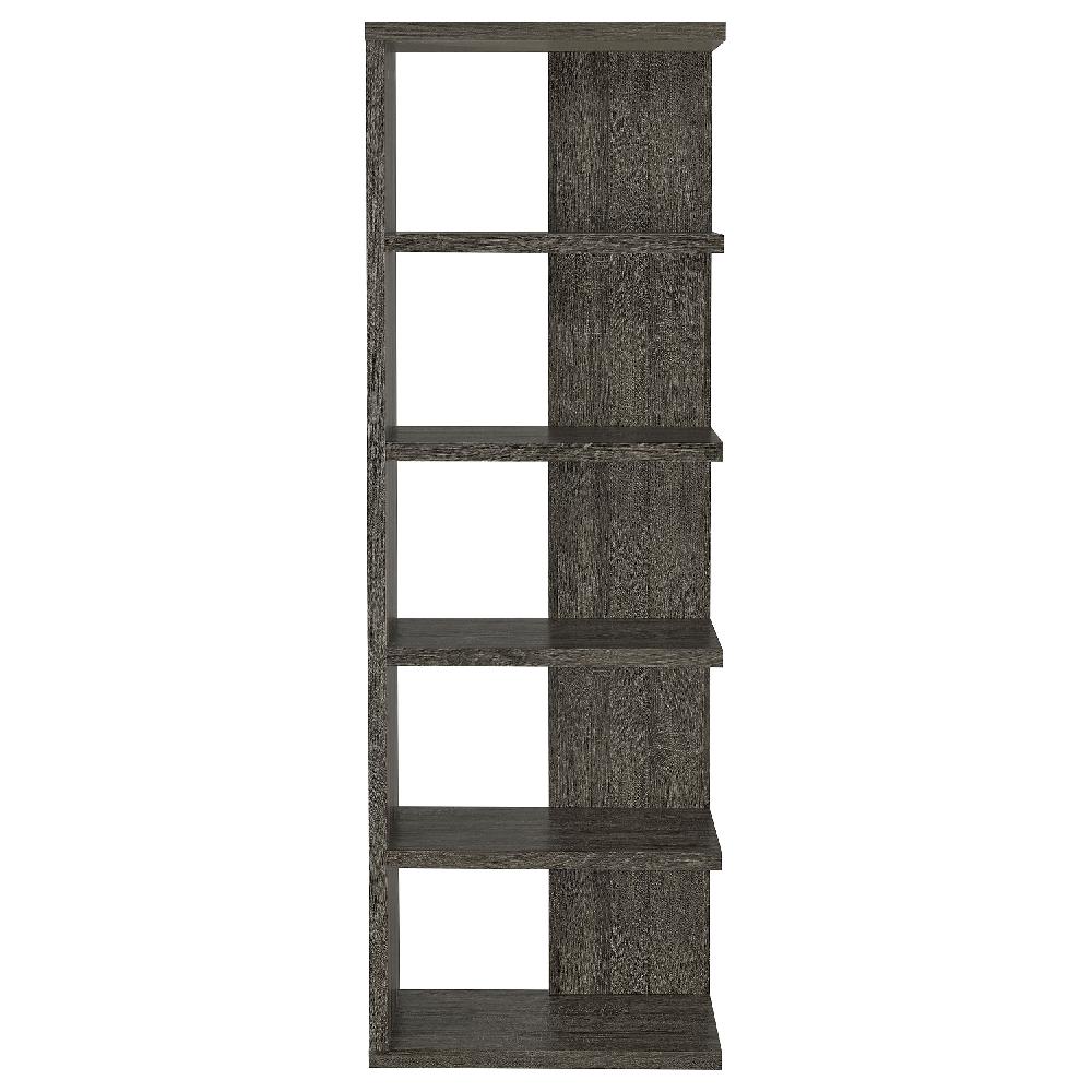 Coaster Harrison 71-inch 5-shelf Bookshelf Weathered Grey