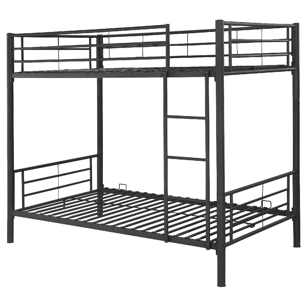 coaster Hayward Metal Twin Over Twin Bunk Bed Black