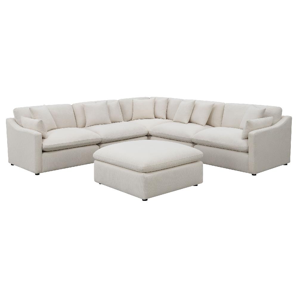 Coaster Hobson 6-piece Upholstered Modular Sectional Sofa Ivory