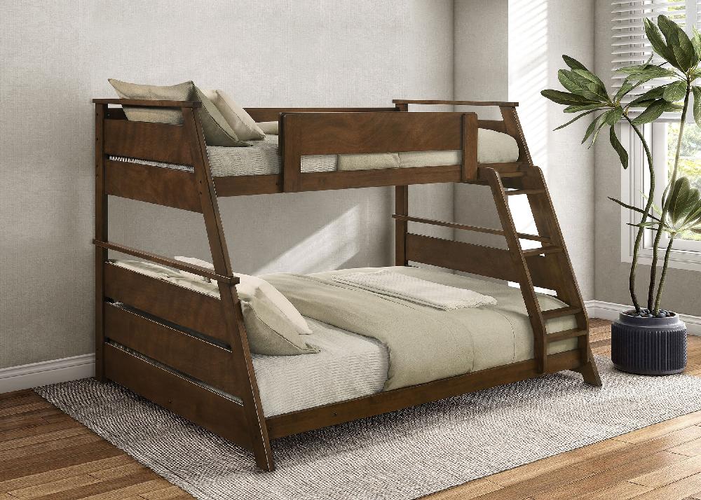 Coaster Holden Wood Veneer Twin Over Full Bunk Bed Walnut