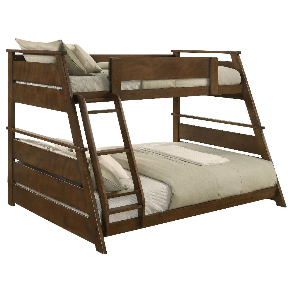 Coaster Holden Wood Veneer Twin Over Full Bunk Bed Walnut