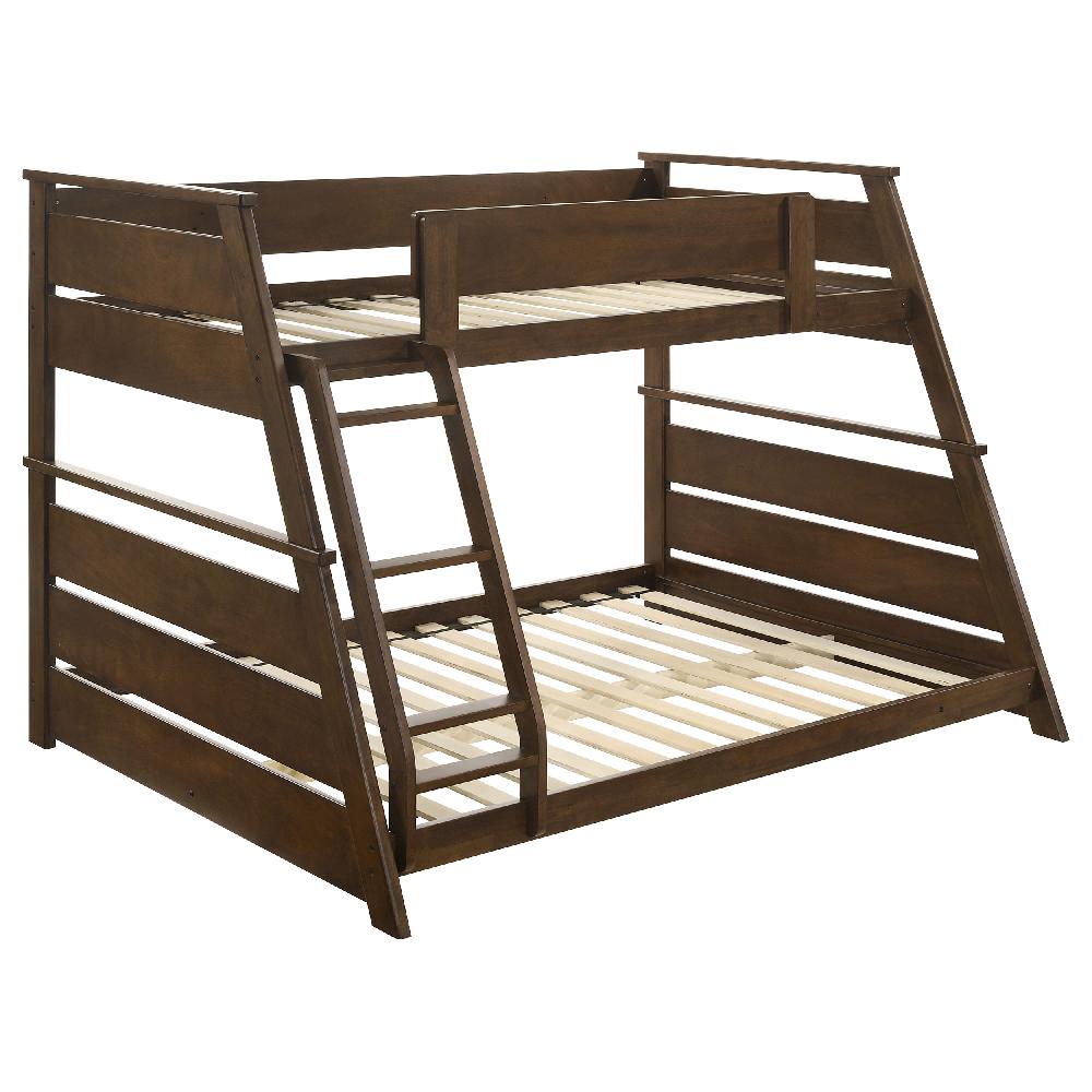 coaster Holden Wood Veneer Twin Over Full Bunk Bed Walnut