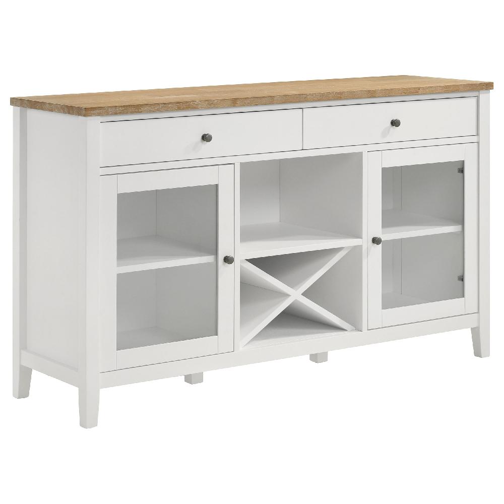coaster Hollis 2-door Dining Sideboard Buffet Storage Cabinet White