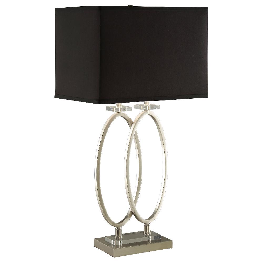 coaster Izuku 29-inch Rectangular Shade Table Lamp Brush Nickel