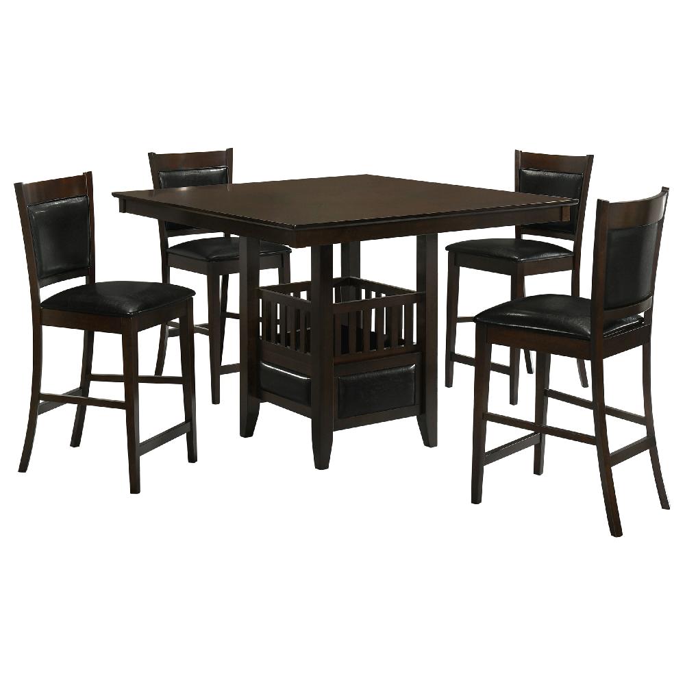 Coaster Jaden 5-piece Square Counter Height Dining Set Espresso