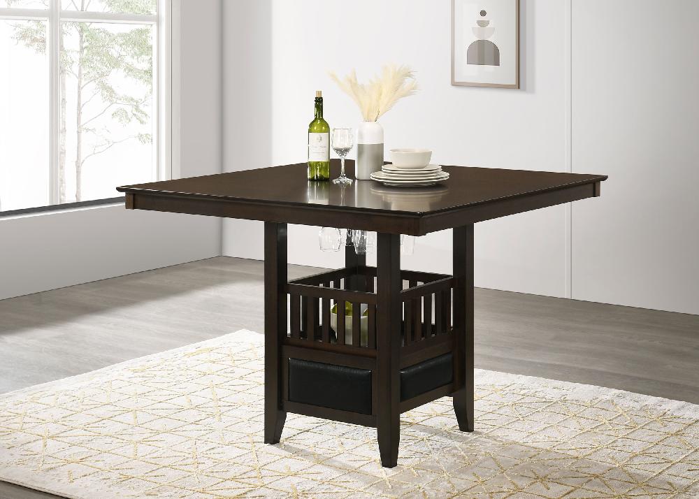 Coaster Jaden Square 47-inch Counter Height Dining Table Espresso