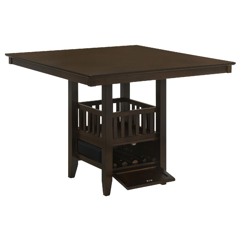 Coaster Jaden Square 47-inch Counter Height Dining Table Espresso