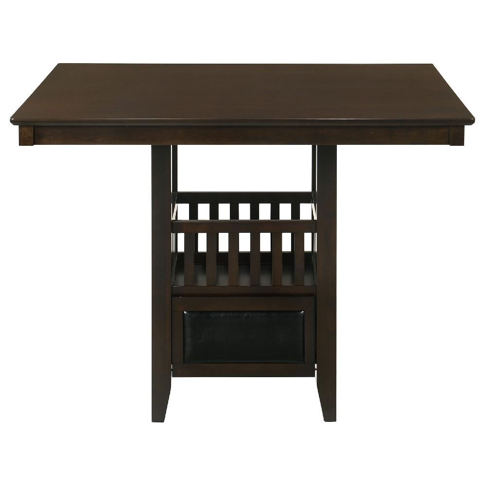 Coaster Jaden Square 47-inch Counter Height Dining Table Espresso
