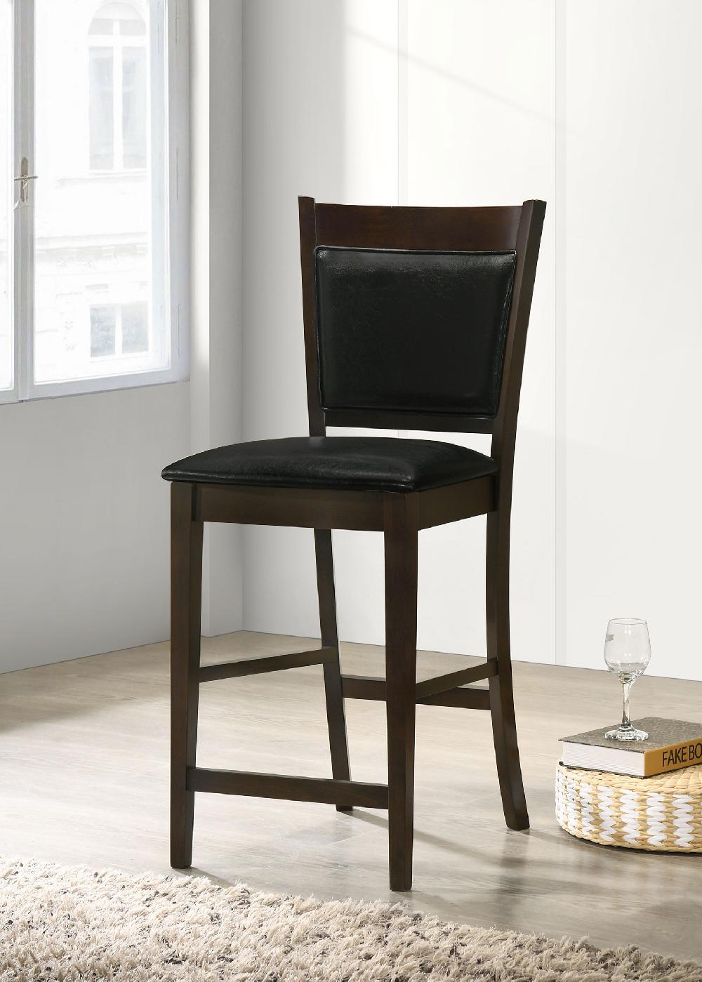 Coaster Jaden Upholstered Counter Chair Espresso (Set Of 2)